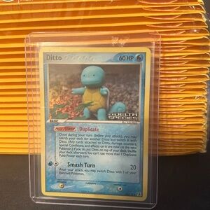 Pokemon Ditto (Squirtle) Stamped Reverse Holo Delta Species 40/113 LP